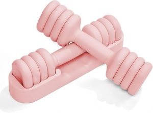 Adjustable Dumbbell Set of 2, 4-in-1 Hand Weights for Women at Home